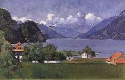 Max Buri Brienzersee-Landschaft oil